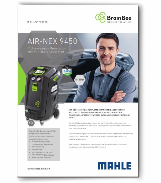 Mahle Brain Bee Klimaservicegerät Klimagerät AIR-NEX 9450 für R1234yf 