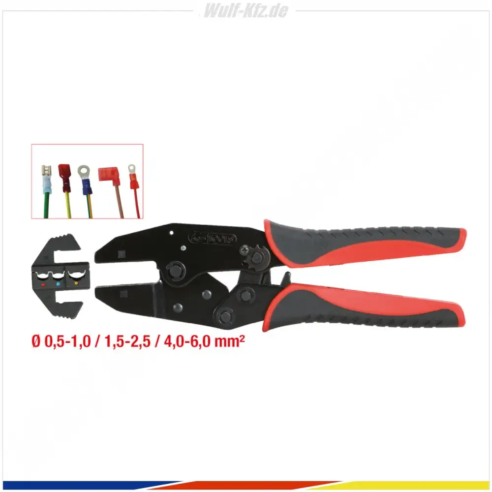 KS Tools Crimpzange für isolierte Kabelschuhe, 220 mm